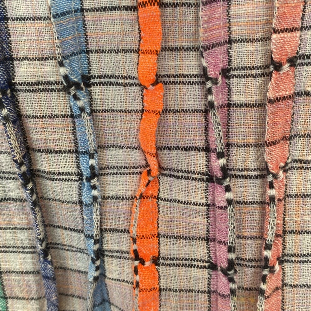 Ace & Jig dress striped tie waist midi XS cotton EUC sleeveless textured summer - Picture 3 of 6
